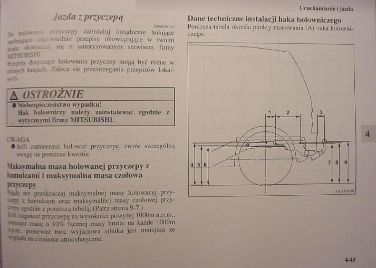 Mitsubishi Colt VI 6 Z30 instrukcja obslugi / page 199