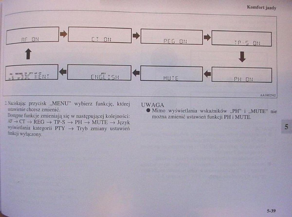 Mitsubishi Colt VI 6 Z30 instrukcja obslugi / page 242