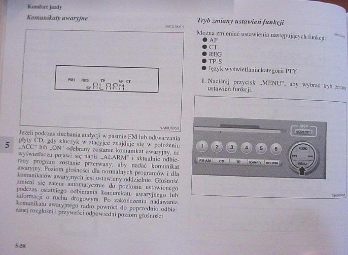 Mitsubishi Colt VI 6 Z30 instrukcja obslugi / page 261