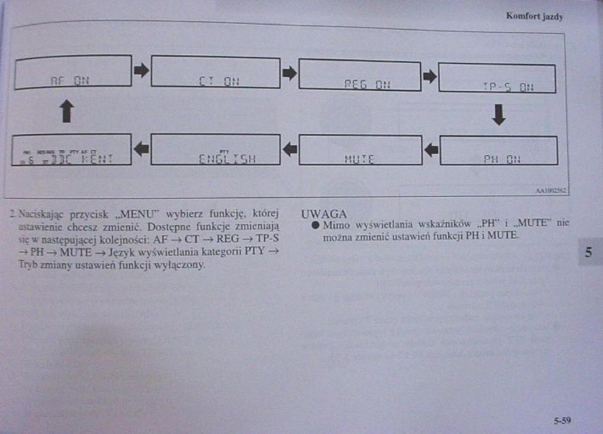 Mitsubishi Colt VI 6 Z30 instrukcja obslugi / page 262