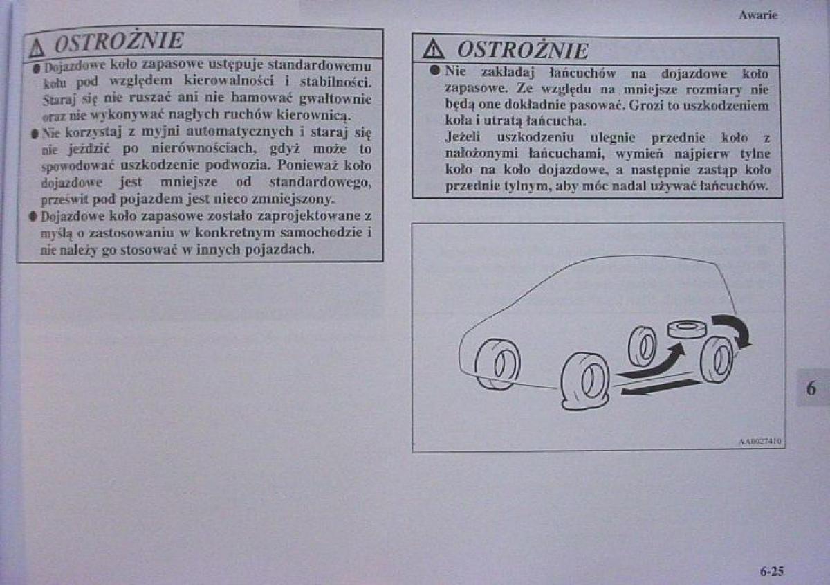 Mitsubishi Colt VI 6 Z30 instrukcja obslugi / page 319