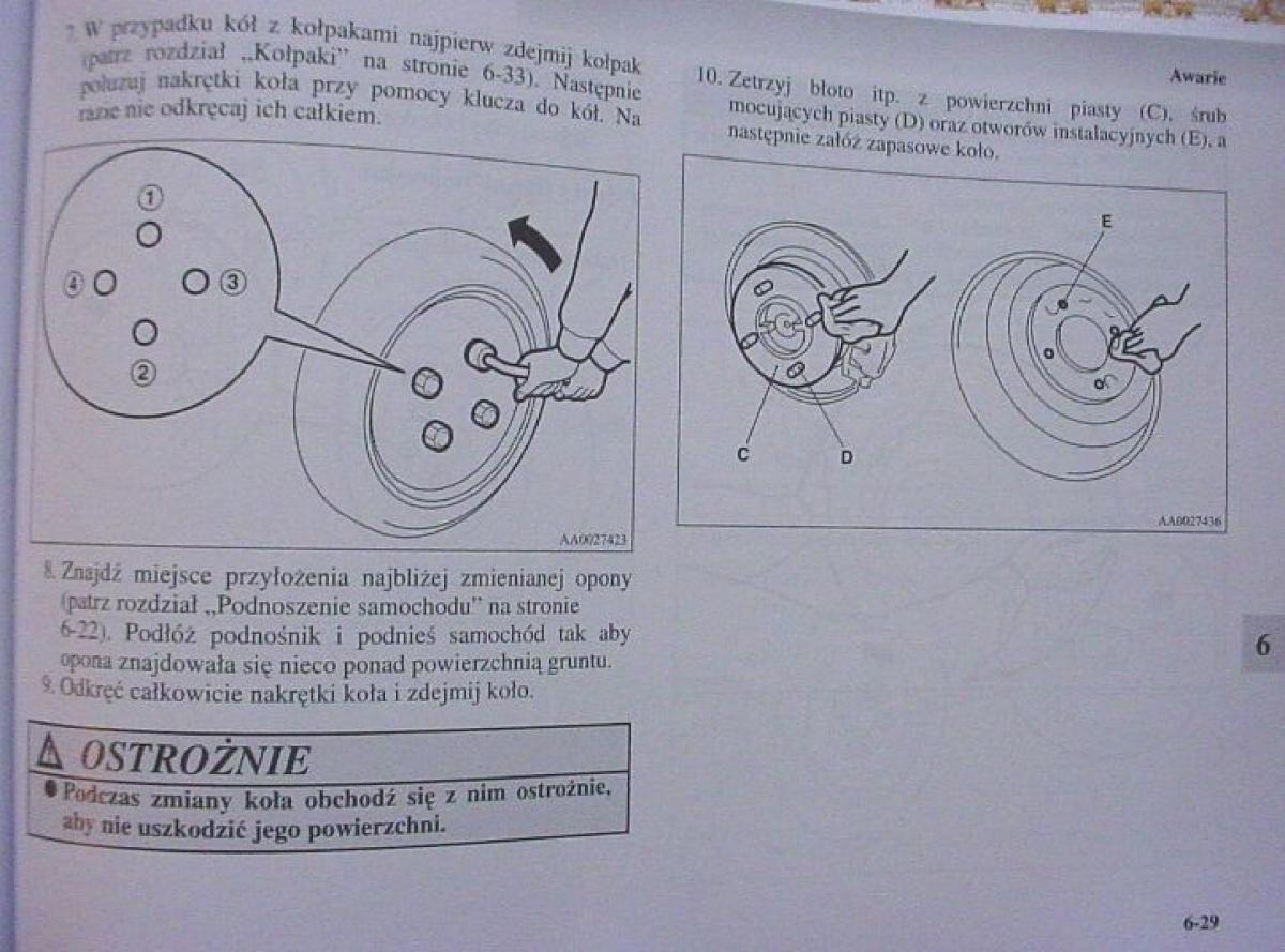 Mitsubishi Colt VI 6 Z30 instrukcja obslugi / page 323