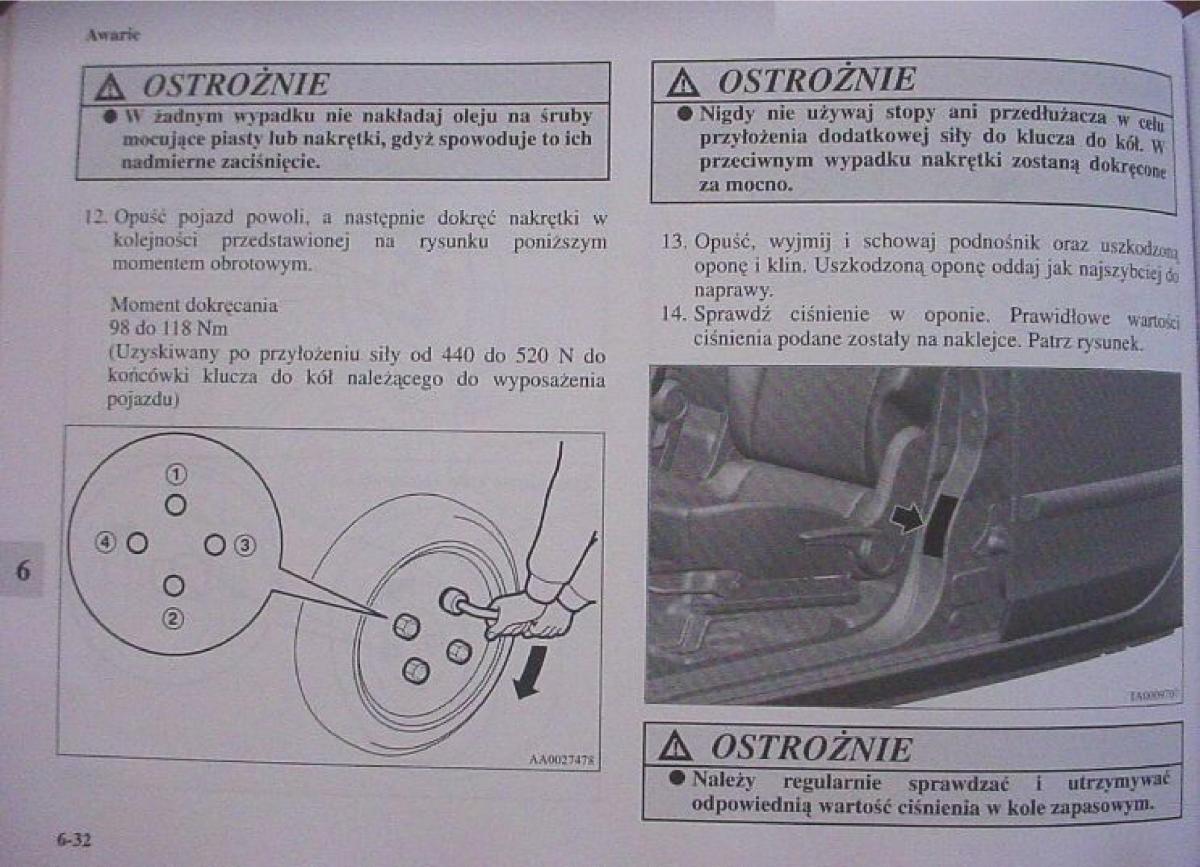 Mitsubishi Colt VI 6 Z30 instrukcja obslugi / page 326