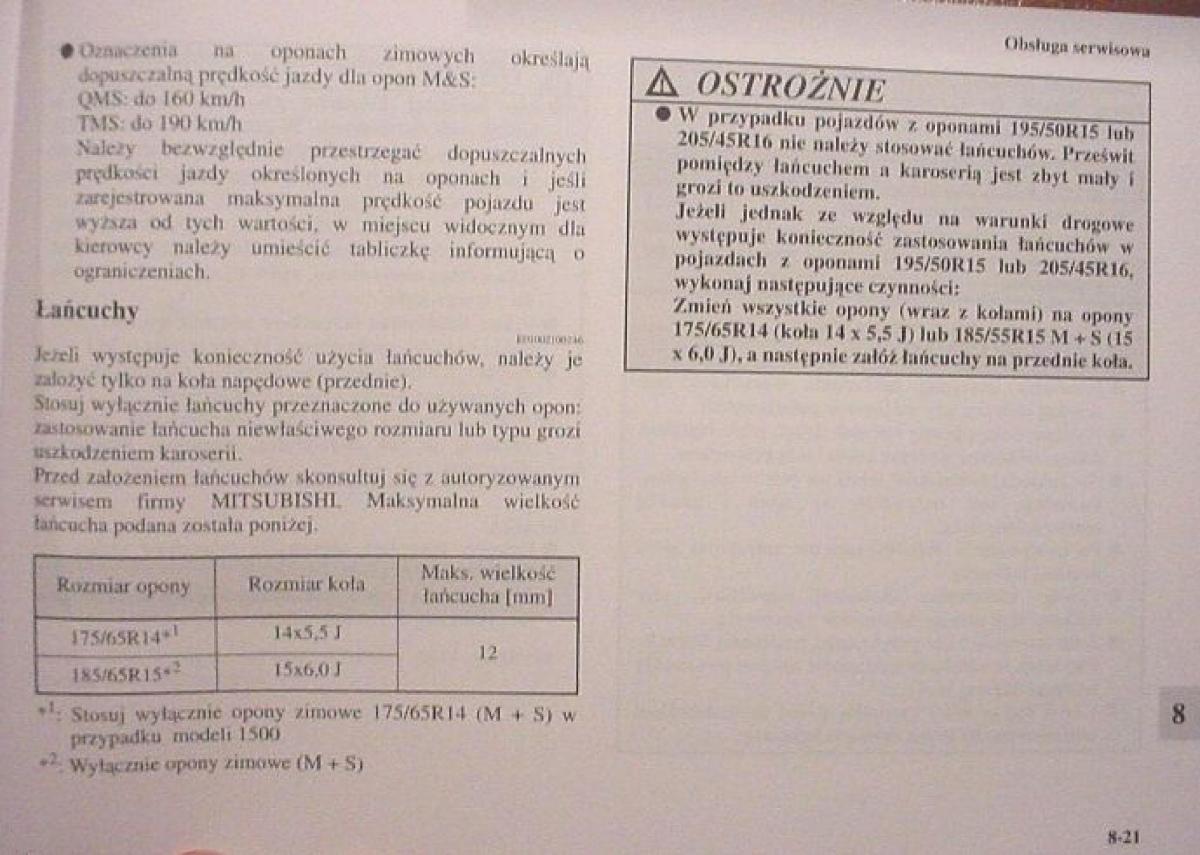 Mitsubishi Colt VI 6 Z30 instrukcja obslugi / page 366