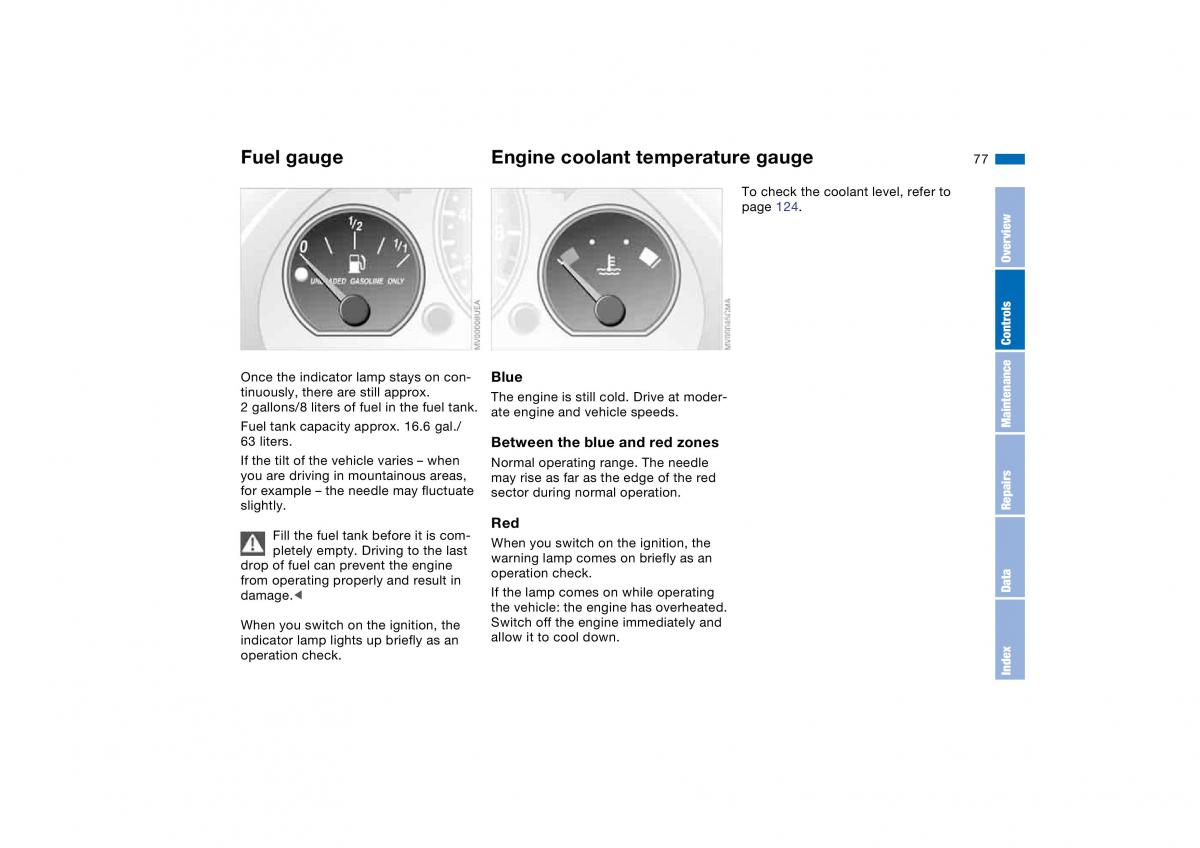 BMW M3 E46 owners manual / page 77