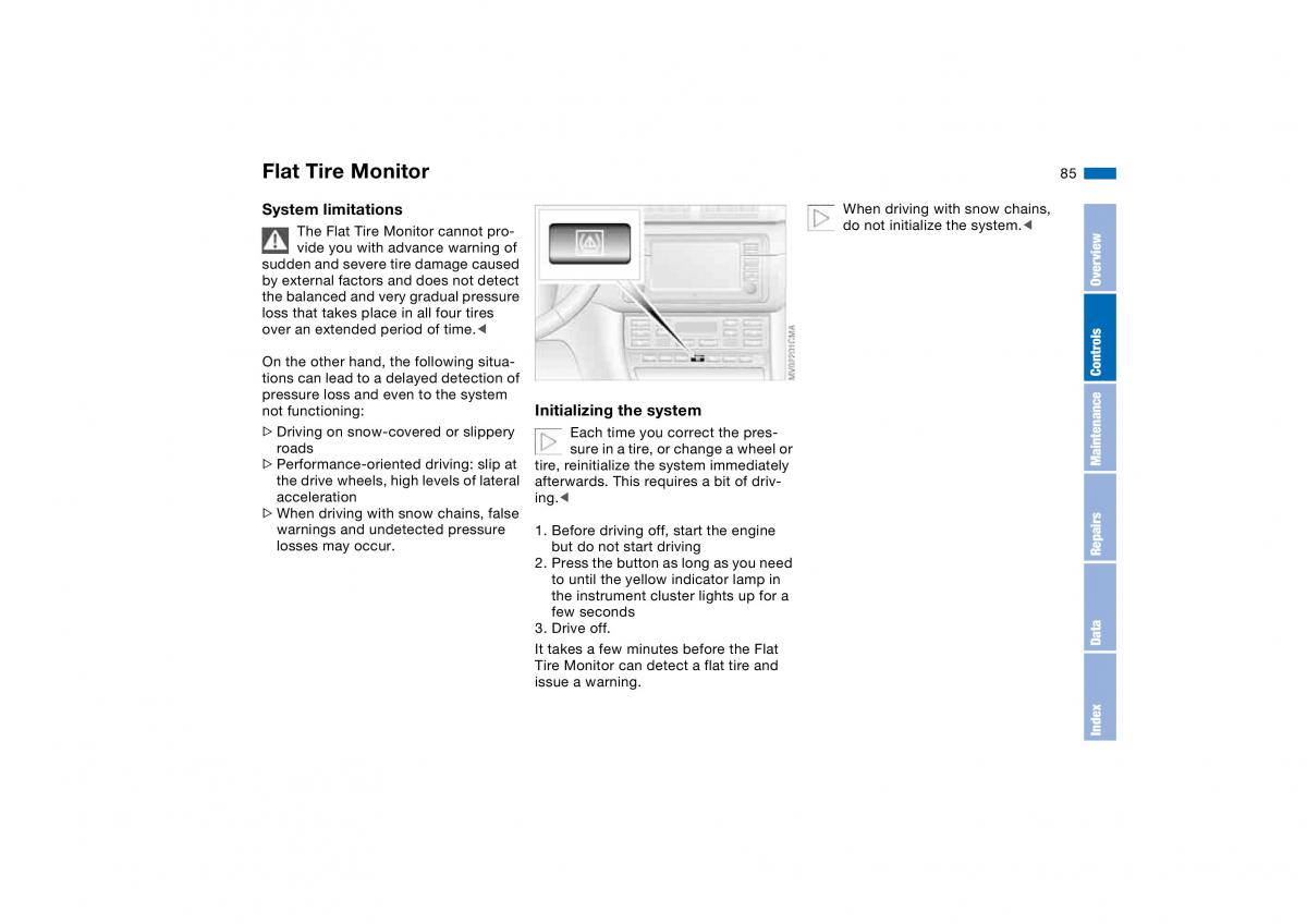 BMW M3 E46 owners manual / page 85