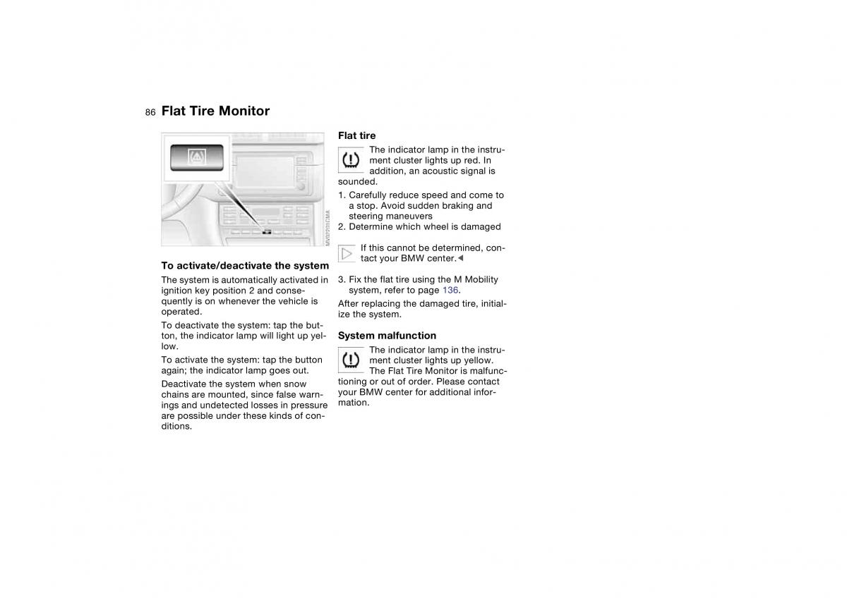 manual BMW M3 E46 BMW M3 E46 owners manual / page 86