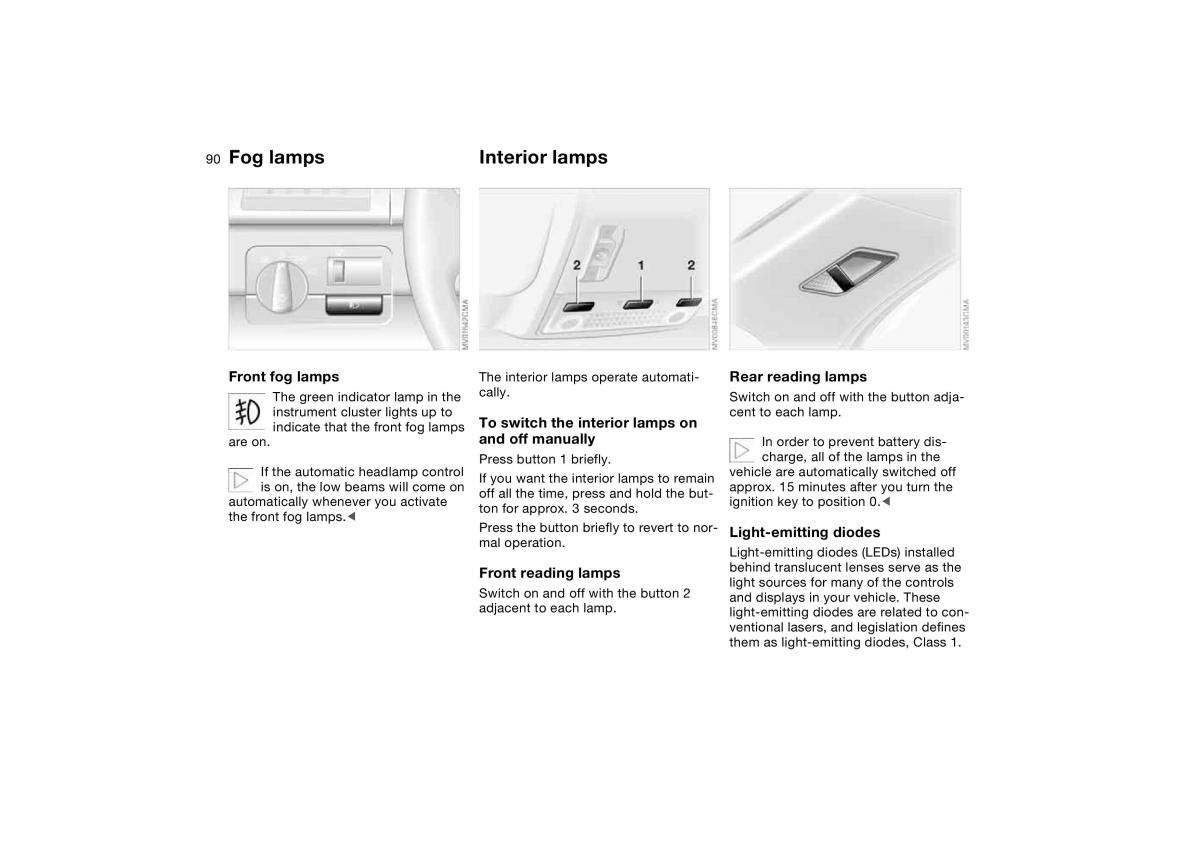 manual BMW M3 E46 BMW M3 E46 owners manual / page 90