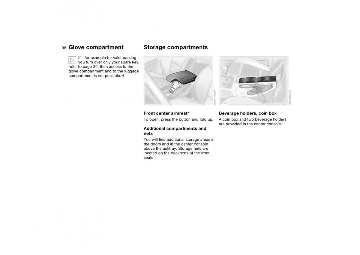 manual BMW M3 E46 BMW M3 E46 owners manual / page 98