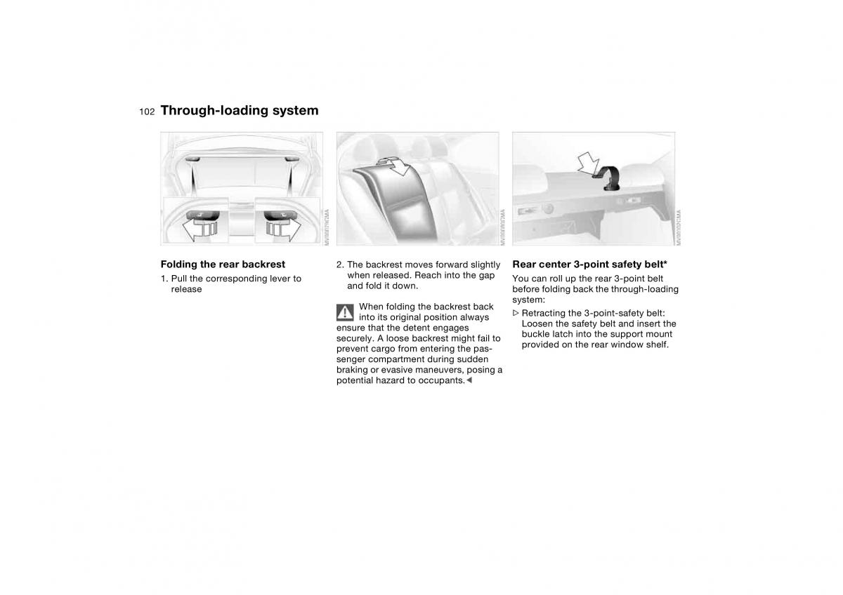 manual BMW M3 E46 BMW M3 E46 owners manual / page 102