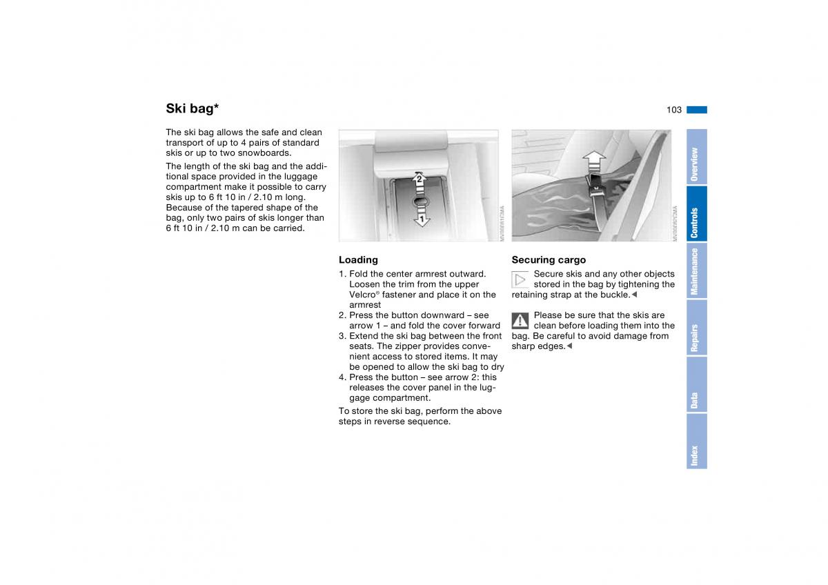 manual BMW M3 E46 BMW M3 E46 owners manual / page 103