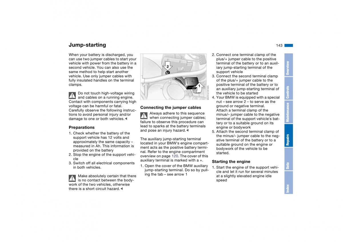 manual BMW M3 E46 BMW M3 E46 owners manual / page 143