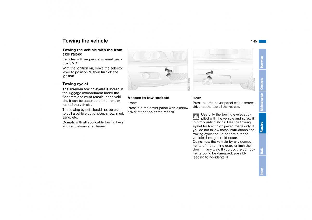 manual BMW M3 E46 BMW M3 E46 owners manual / page 145