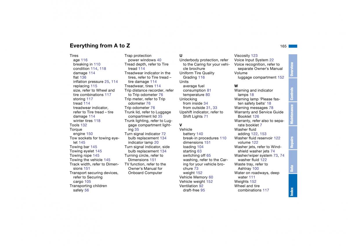 manual BMW M3 E46 BMW M3 E46 owners manual / page 165