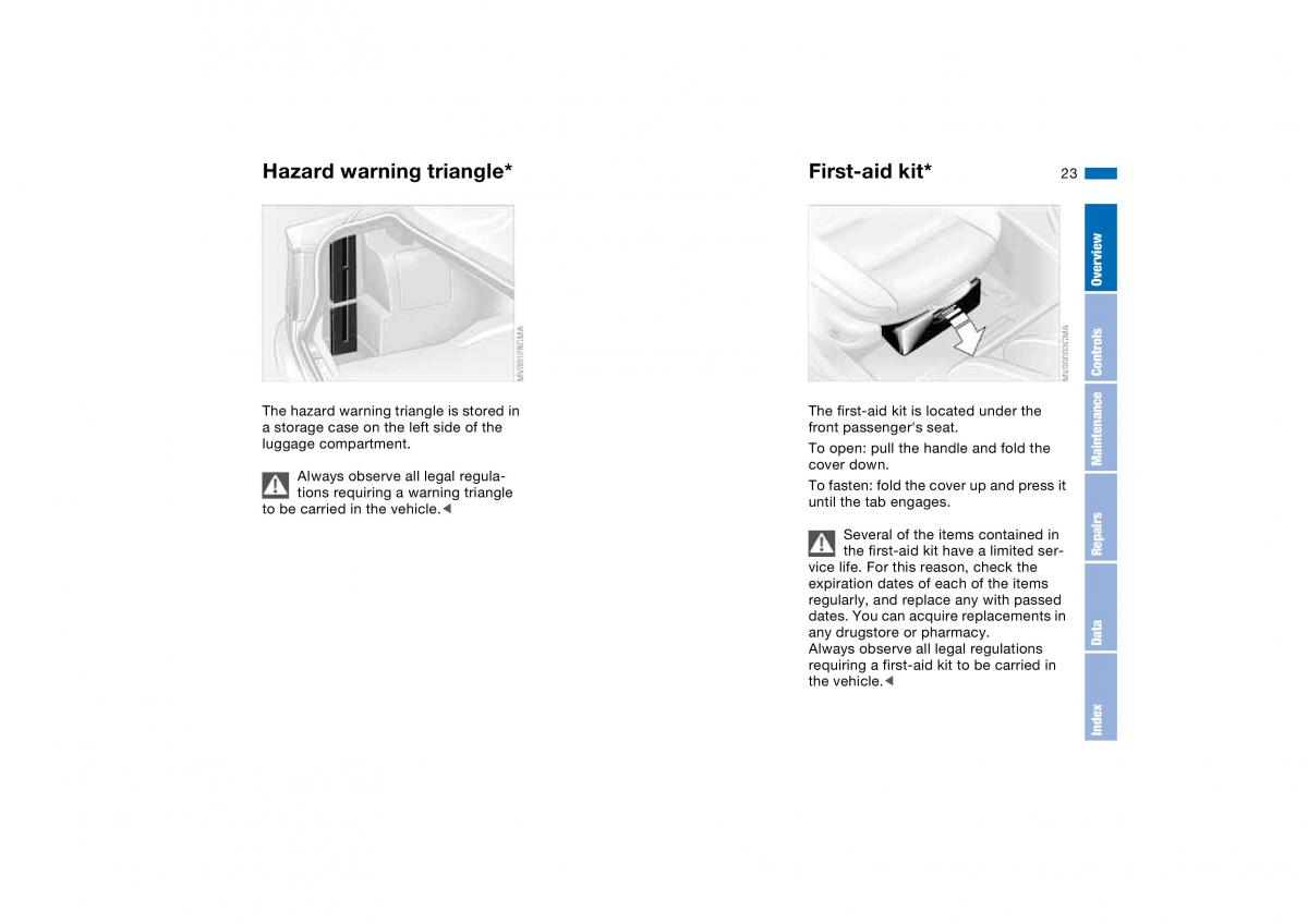 BMW M3 E46 owners manual / page 23