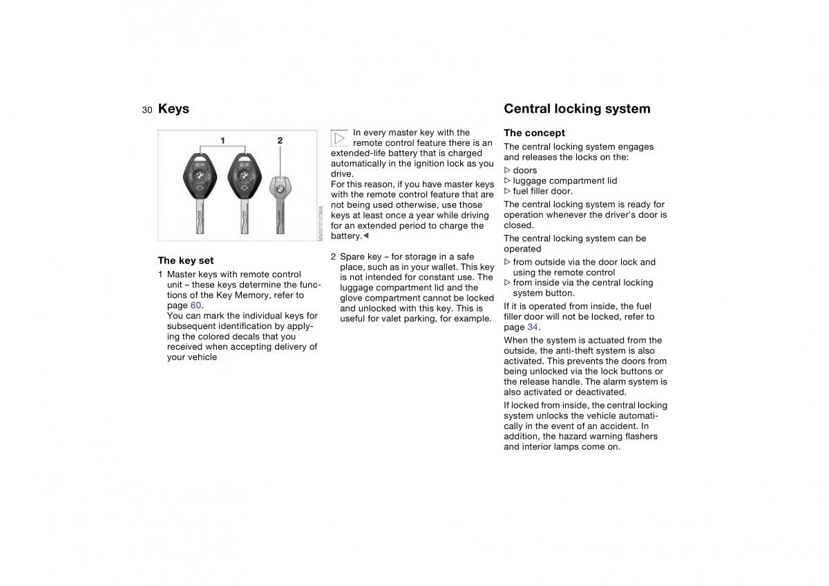 BMW M3 E46 owners manual / page 30