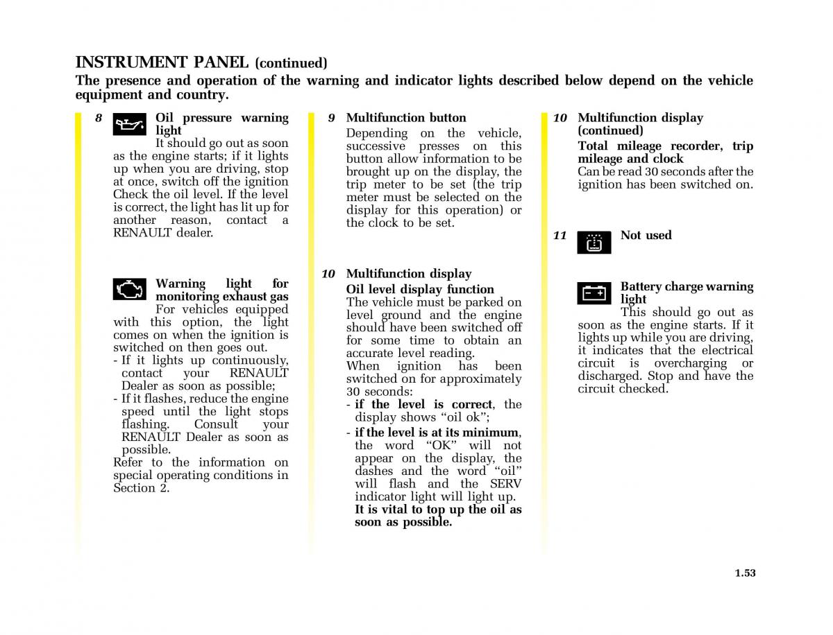 Renault Kangoo I 1 Nissan Kubistar Foton View M owners manual / page 58