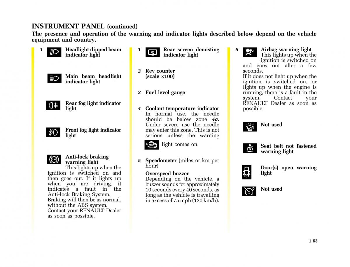 Renault Kangoo I 1 Nissan Kubistar Foton View M owners manual / page 68