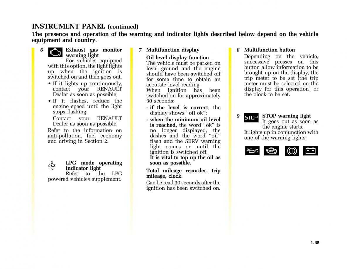 Renault Kangoo I 1 Nissan Kubistar Foton View M owners manual / page 70