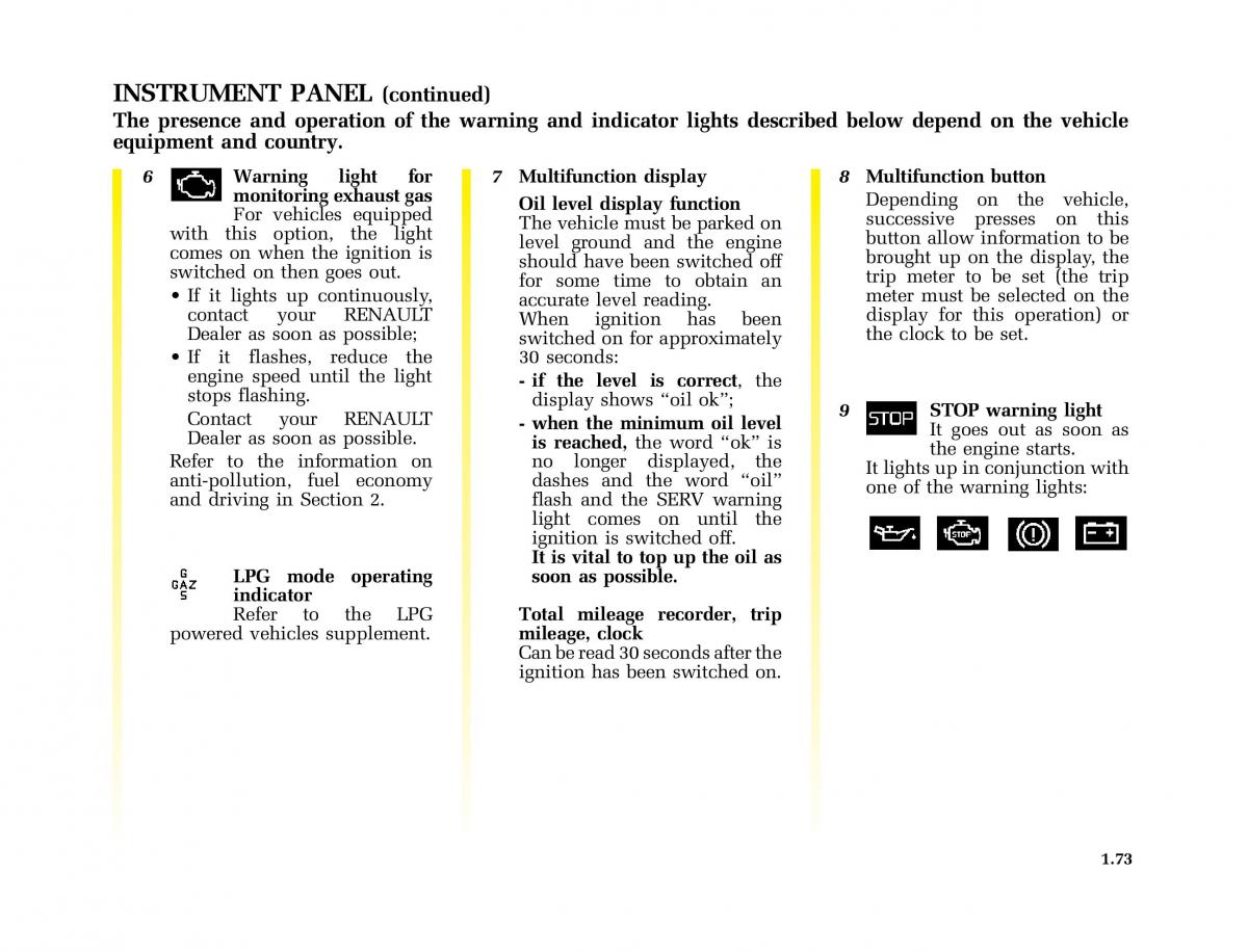 Renault Kangoo I 1 Nissan Kubistar Foton View M owners manual / page 78