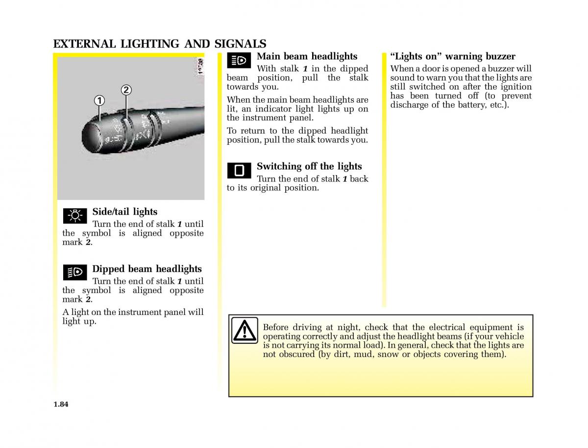 Renault Kangoo I 1 Nissan Kubistar Foton View M owners manual / page 89