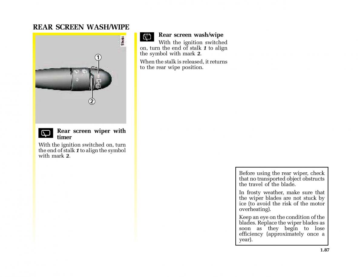 Renault Kangoo I 1 Nissan Kubistar Foton View M owners manual / page 92