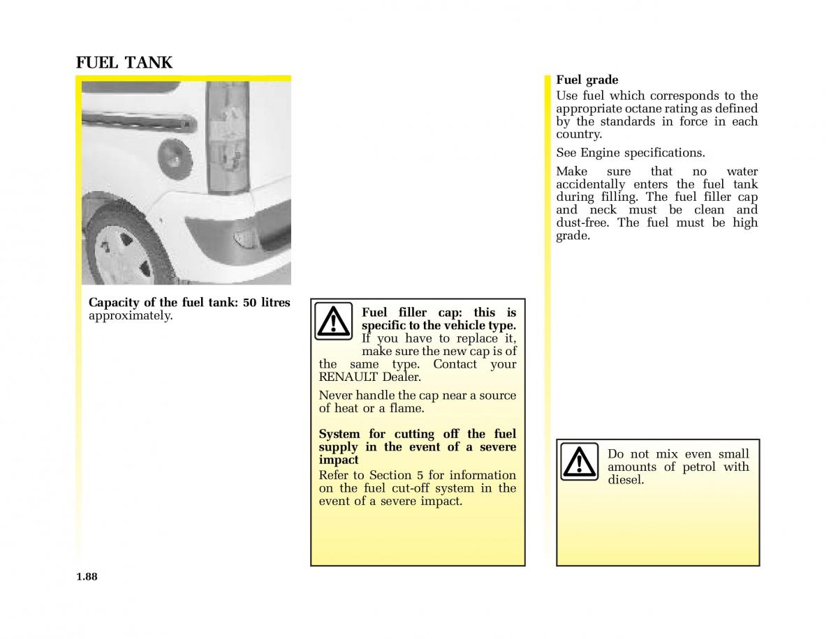 Renault Kangoo I 1 Nissan Kubistar Foton View M owners manual / page 93