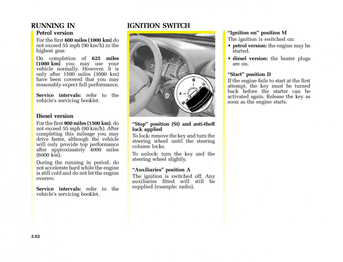 Renault Kangoo I 1 Nissan Kubistar Foton View M owners manual / page 97