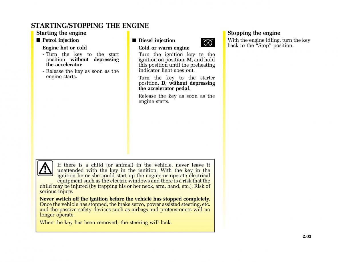 Renault Kangoo I 1 Nissan Kubistar Foton View M owners manual / page 98