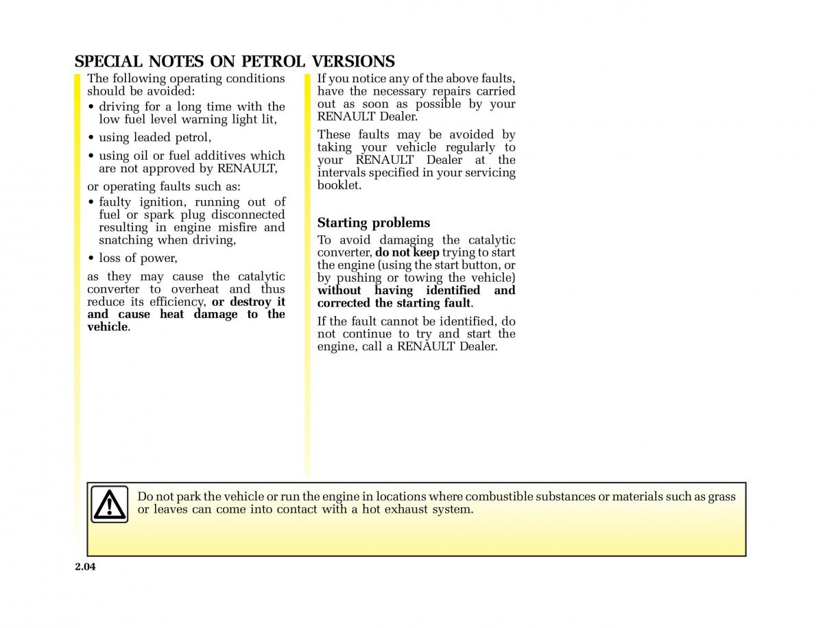 Renault Kangoo I 1 Nissan Kubistar Foton View M owners manual / page 99