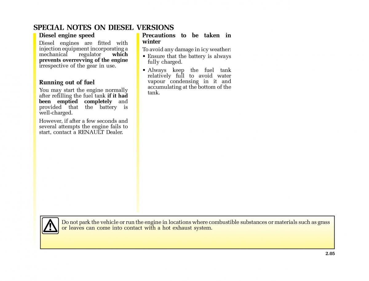 Renault Kangoo I 1 Nissan Kubistar Foton View M owners manual / page 100