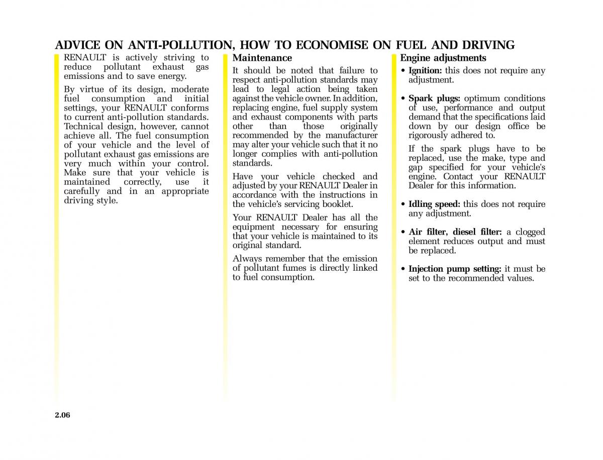 Renault Kangoo I 1 Nissan Kubistar Foton View M owners manual / page 101