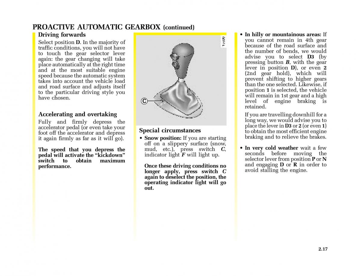 Renault Kangoo I 1 Nissan Kubistar Foton View M owners manual / page 112