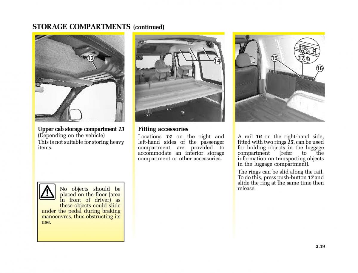 Renault Kangoo I 1 Nissan Kubistar Foton View M owners manual / page 132