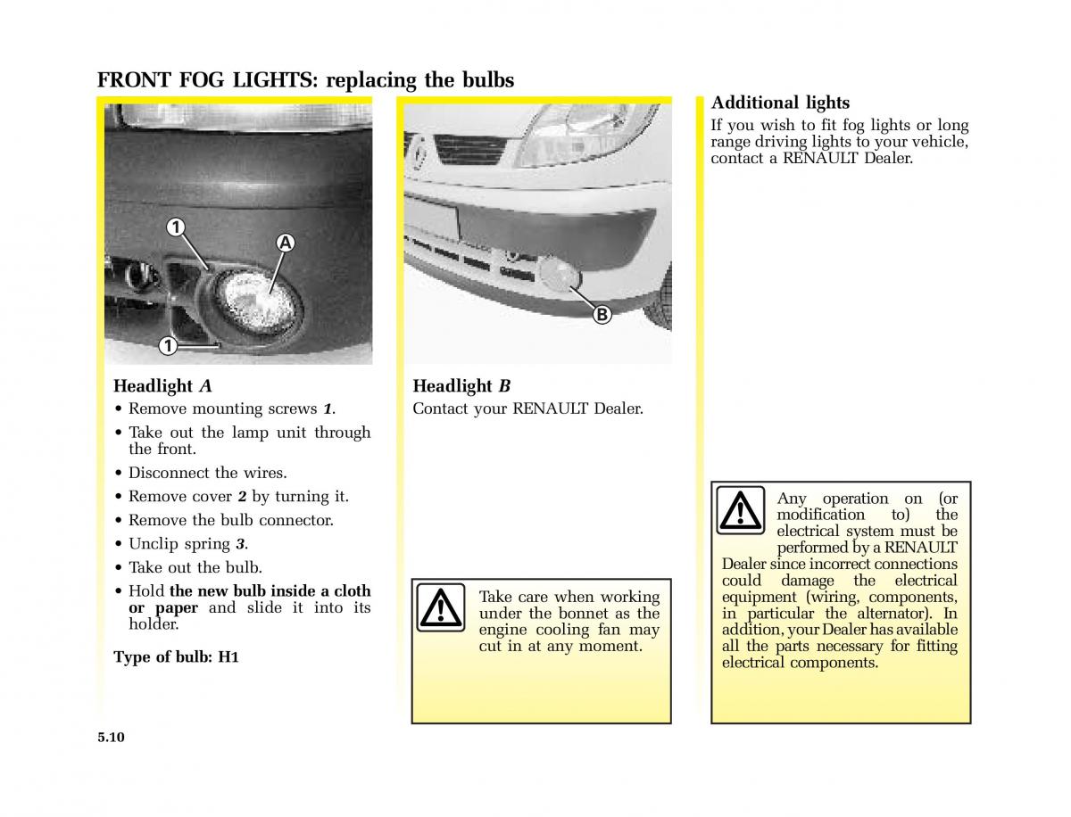 Renault Kangoo I 1 Nissan Kubistar Foton View M owners manual / page 163