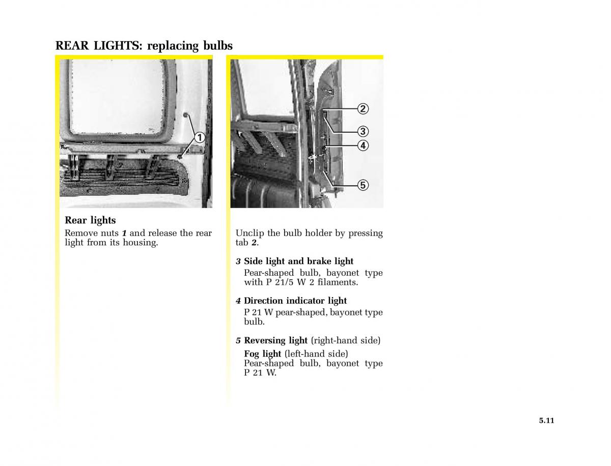 Renault Kangoo I 1 Nissan Kubistar Foton View M owners manual / page 164