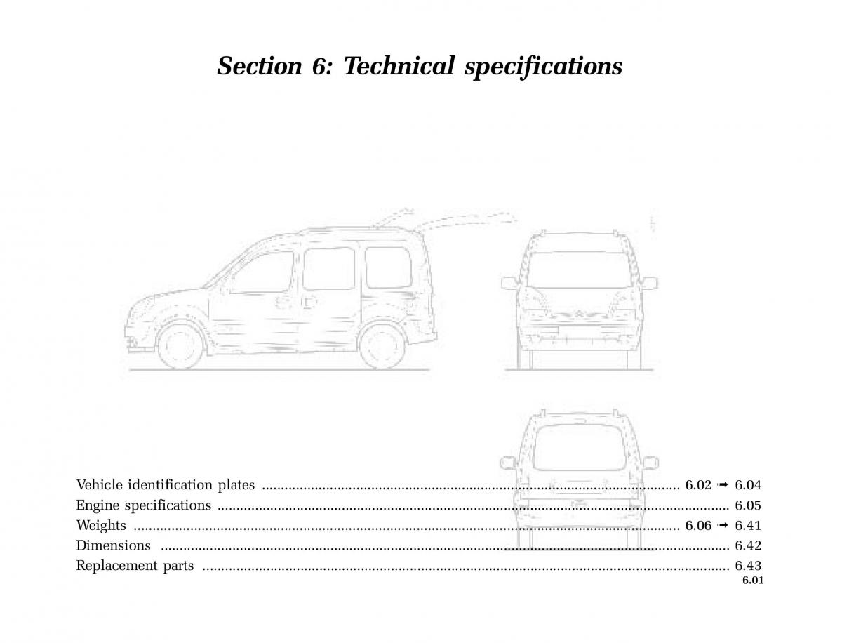 Renault Kangoo I 1 Nissan Kubistar Foton View M owners manual / page 190