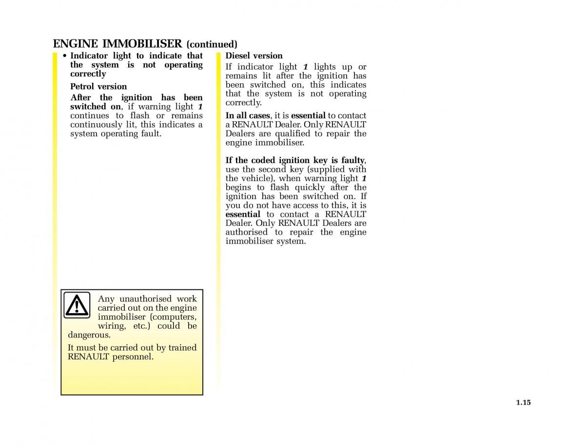 Renault Kangoo I 1 Nissan Kubistar Foton View M owners manual / page 20