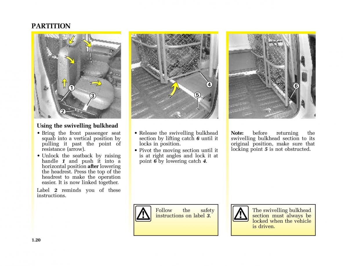 Renault Kangoo I 1 Nissan Kubistar Foton View M owners manual / page 25