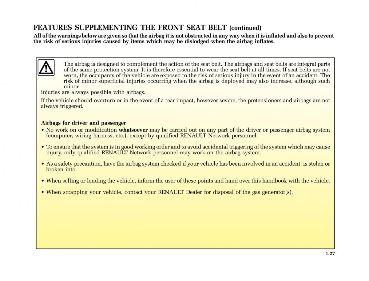 Renault Kangoo I 1 Nissan Kubistar Foton View M owners manual / page 32