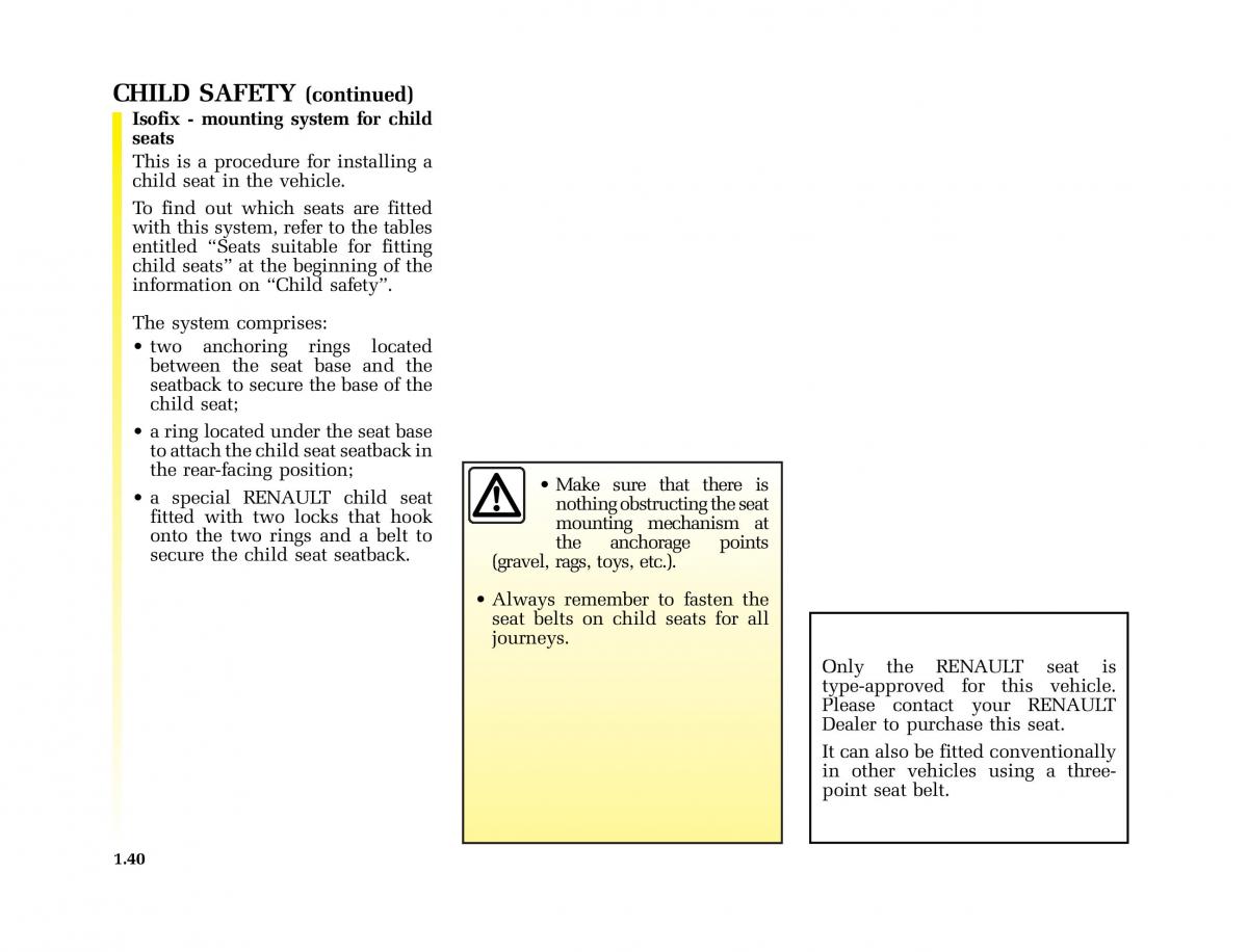 Renault Kangoo I 1 Nissan Kubistar Foton View M owners manual / page 45