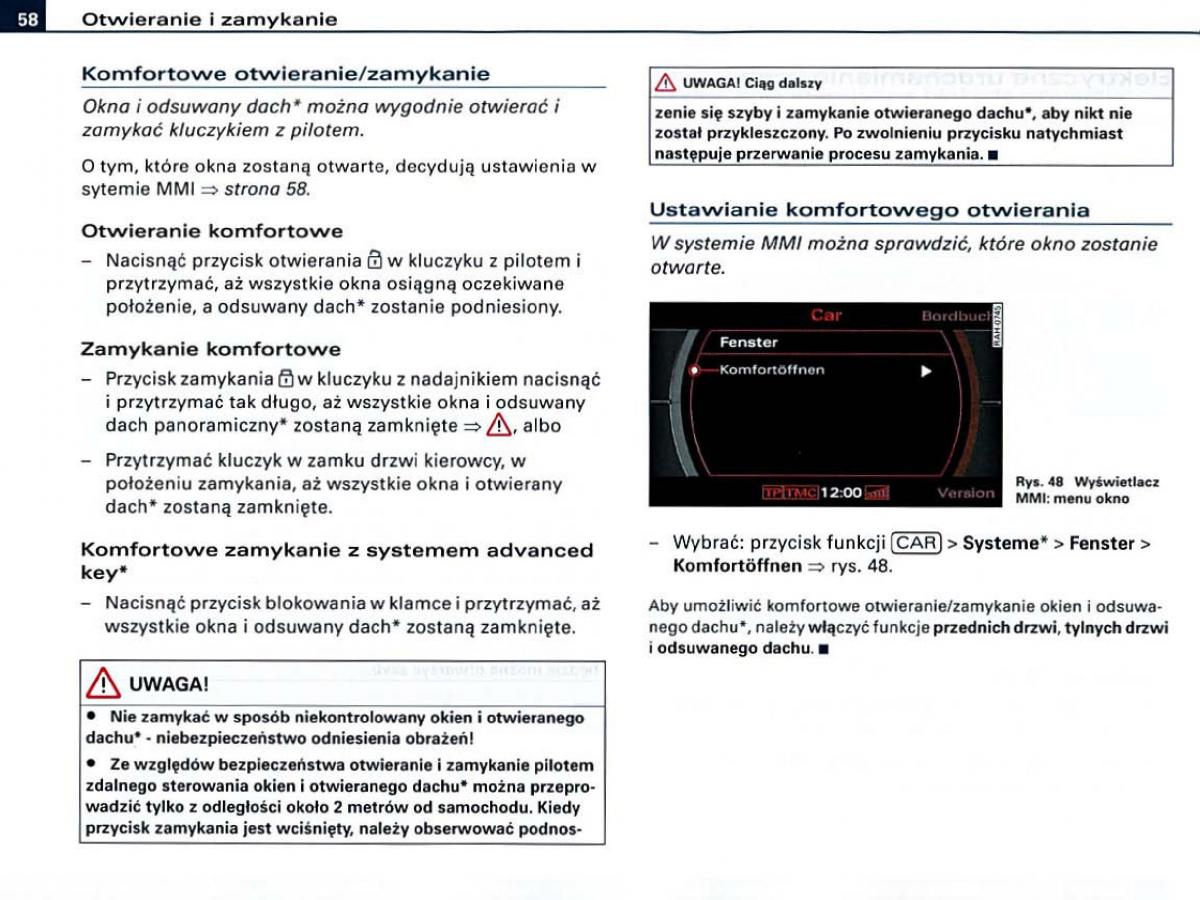 manual Audi A6 Audi A6 C6 instrukcja / page 58