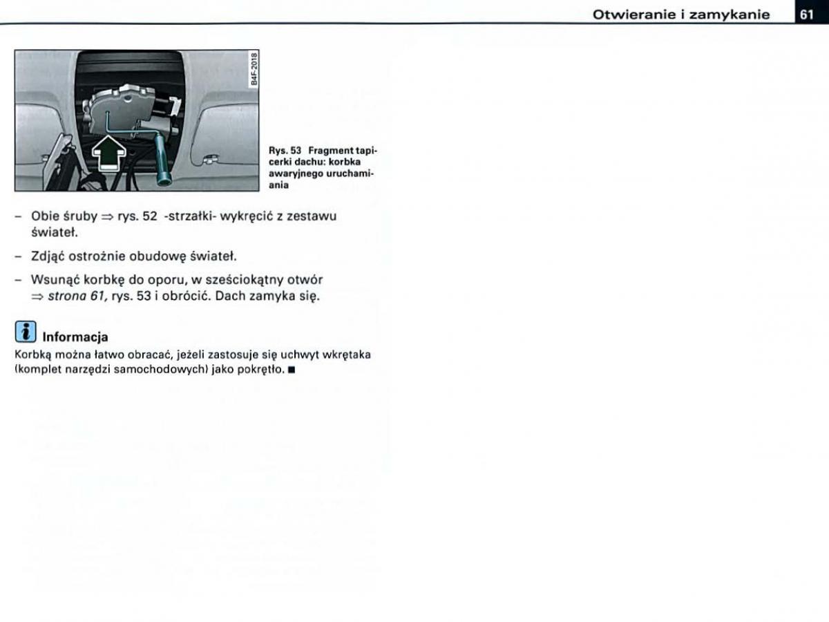 manual Audi A6 Audi A6 C6 instrukcja / page 61