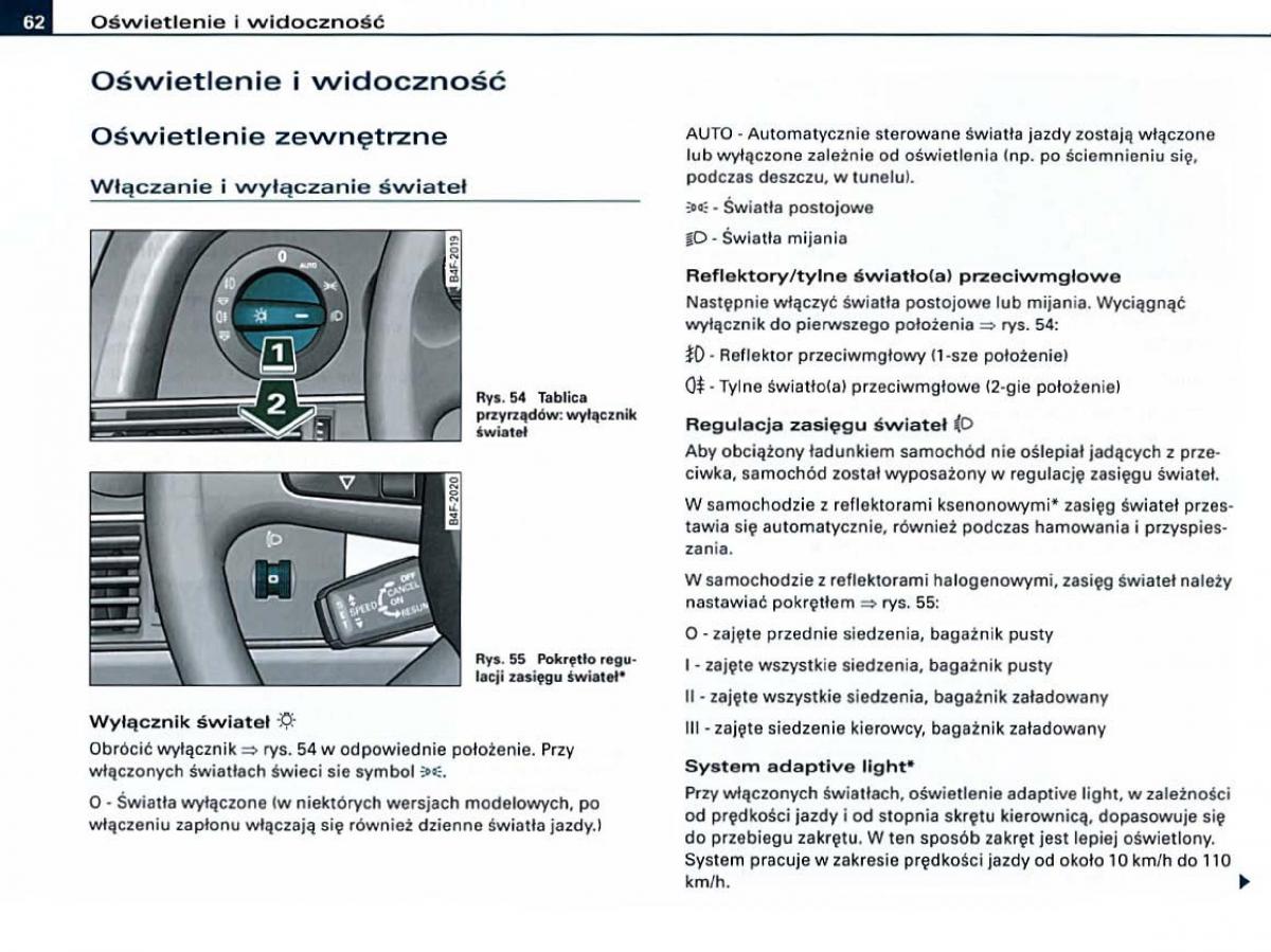 manual Audi A6 Audi A6 C6 instrukcja / page 62