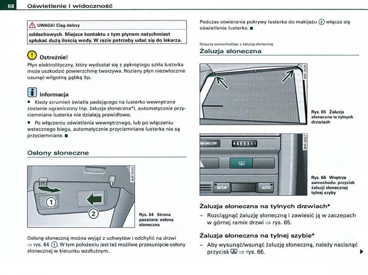 manual Audi A6 Audi A6 C6 instrukcja / page 68