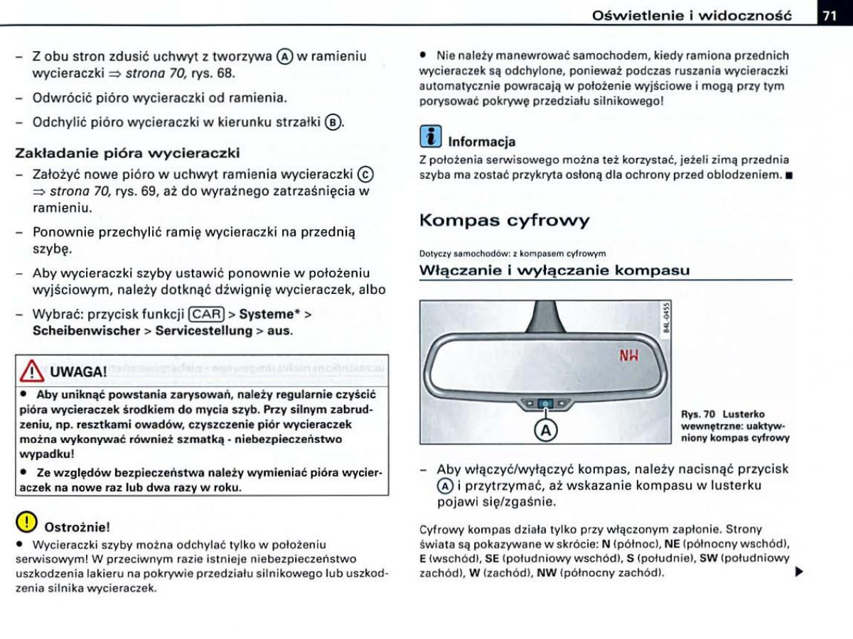 manual Audi A6 Audi A6 C6 instrukcja / page 71