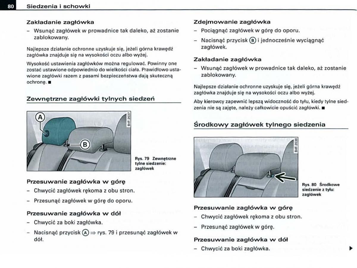 manual Audi A6 Audi A6 C6 instrukcja / page 80