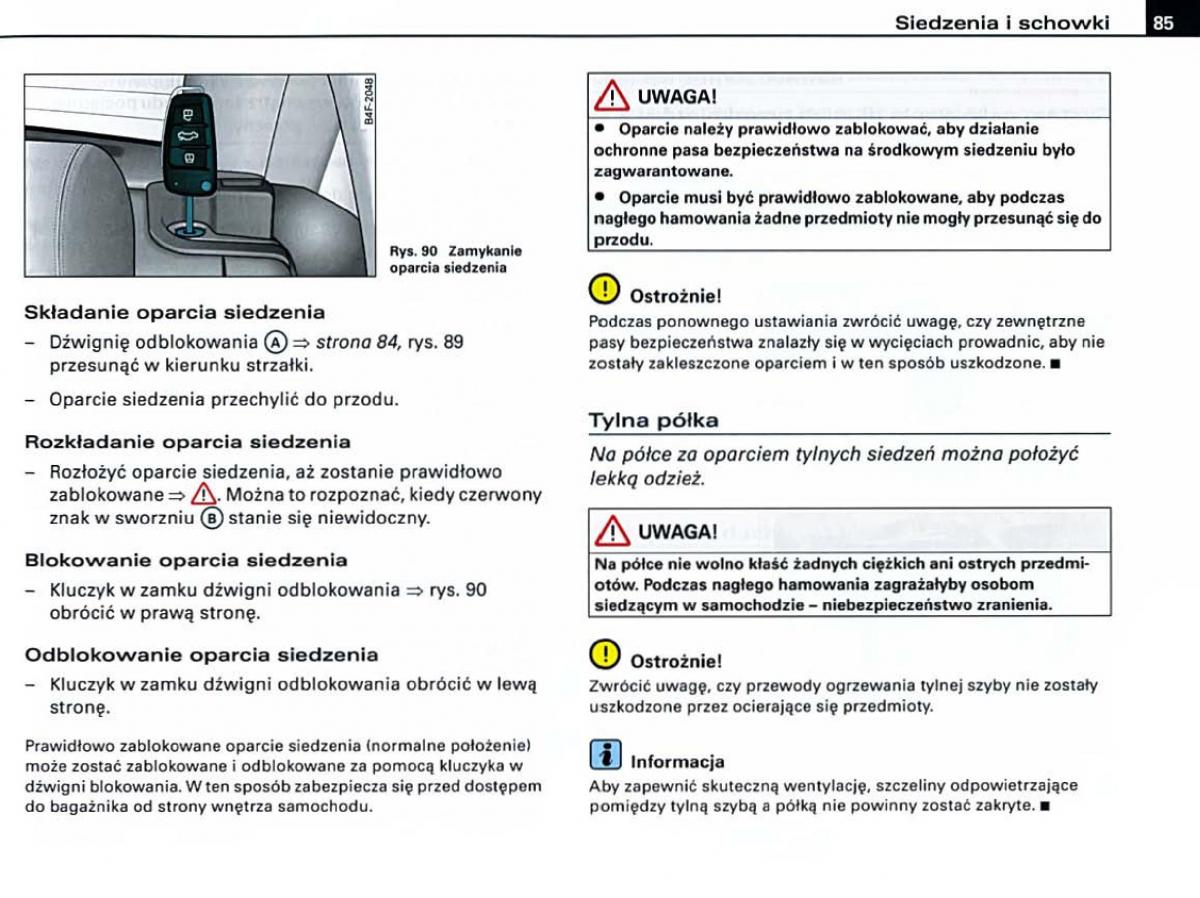 manual Audi A6 Audi A6 C6 instrukcja / page 85