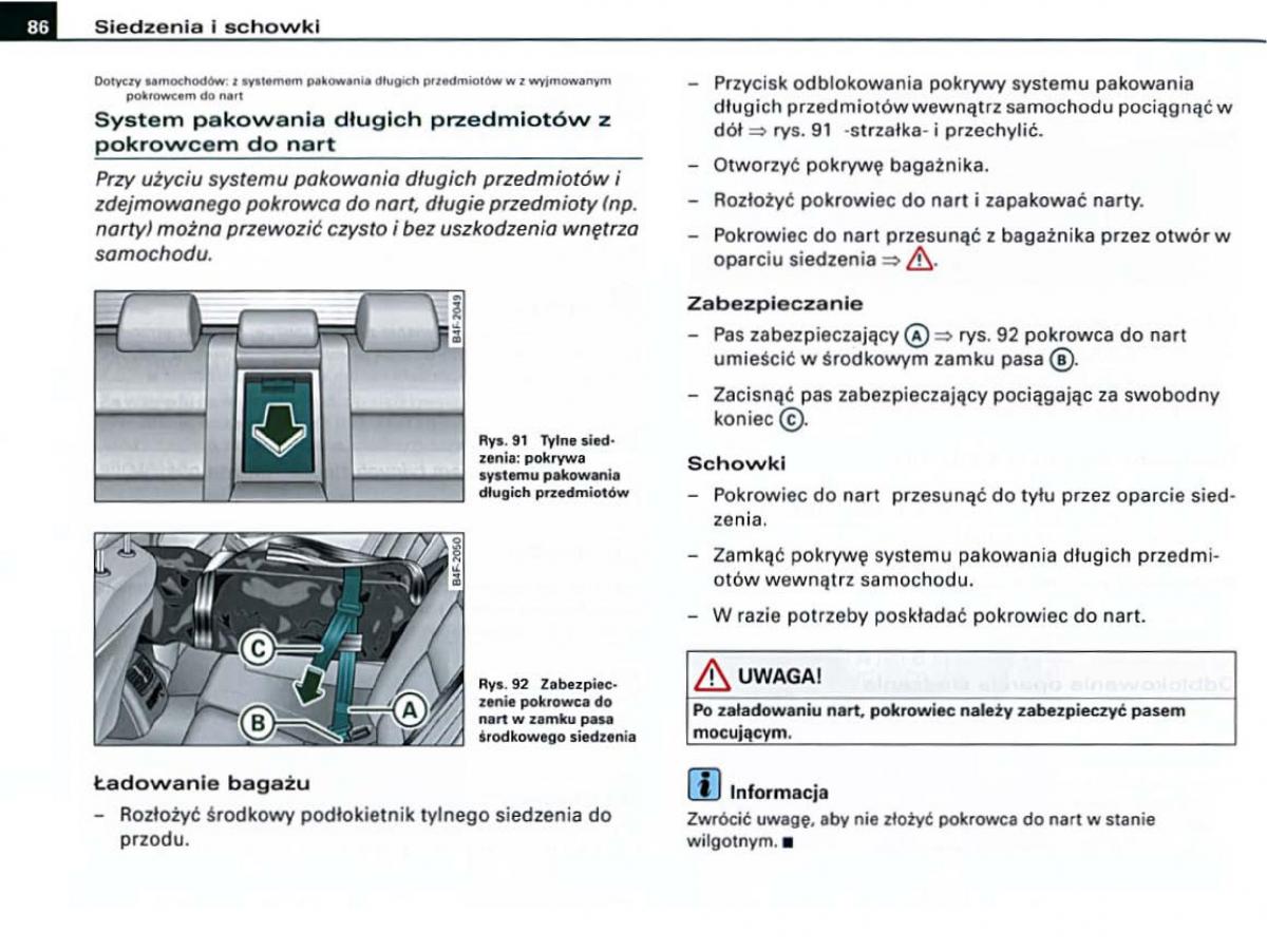 manual Audi A6 Audi A6 C6 instrukcja / page 86