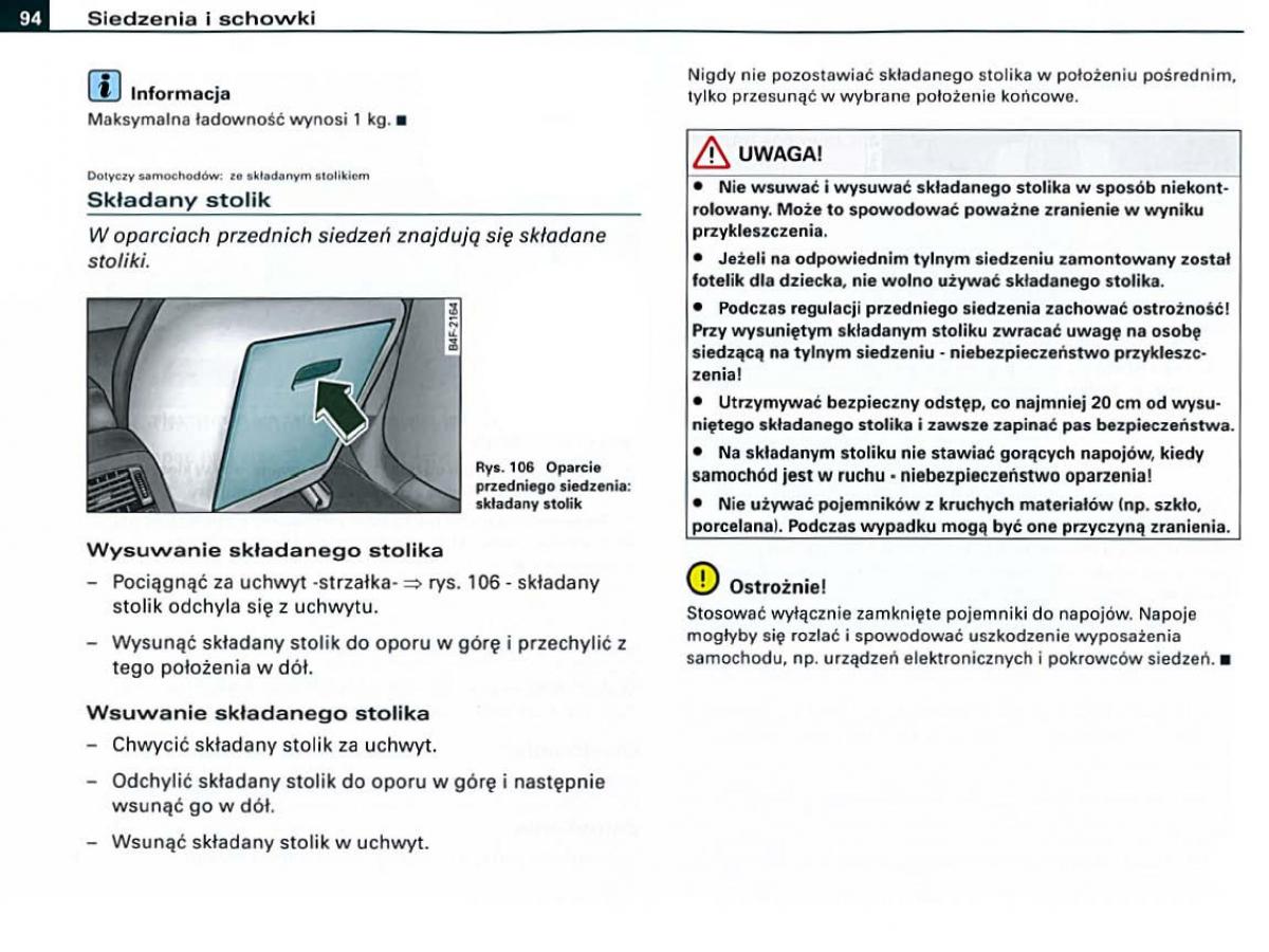 Audi A6 C6 instrukcja obslugi / page 94